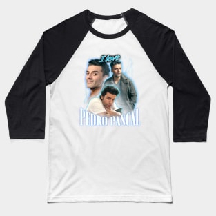 I Love Pedro Pascal Oscar Isaac Cursed Fan Collage Baseball T-Shirt